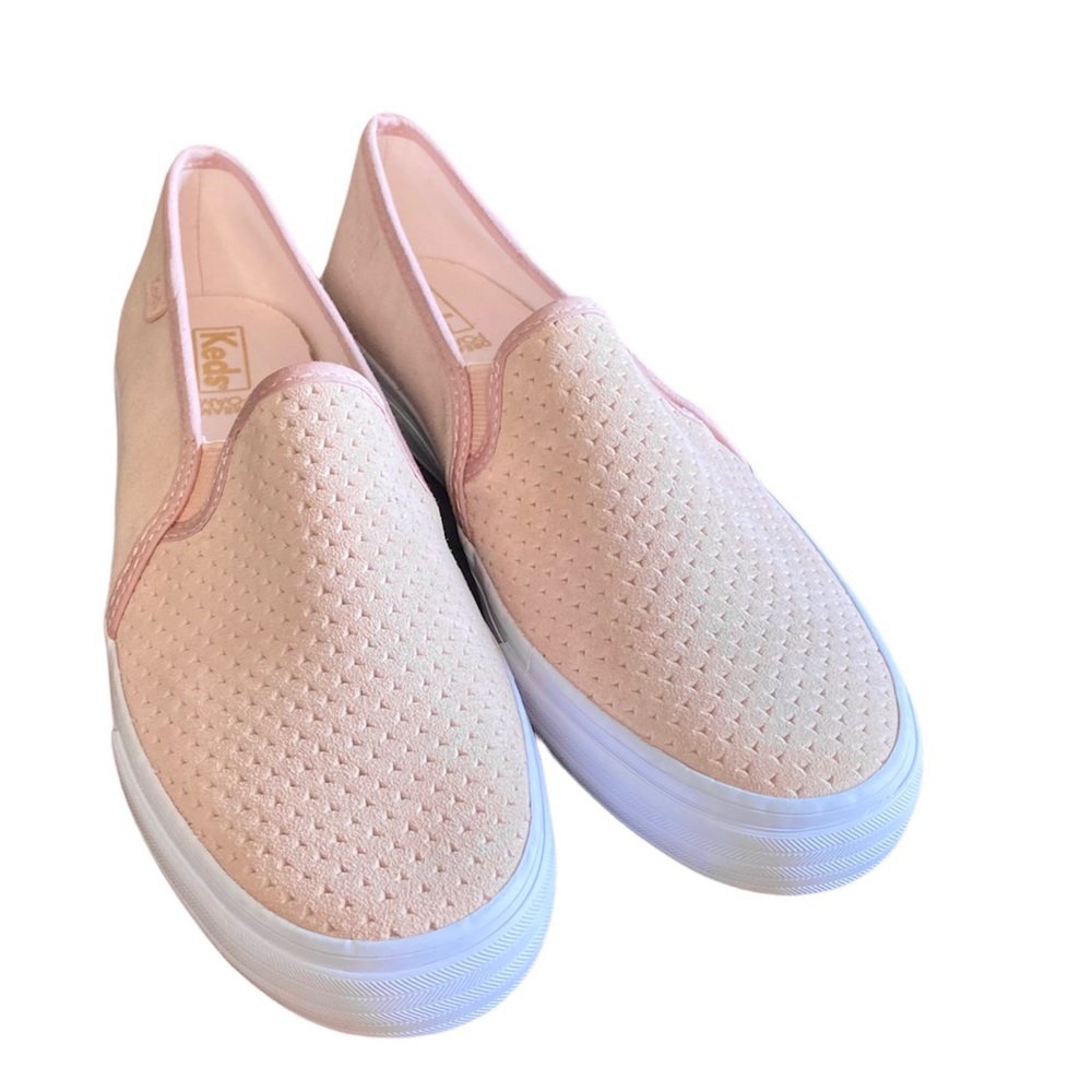 NWOT KEDS Suede Double Decker Perforated Slip On Sneakers